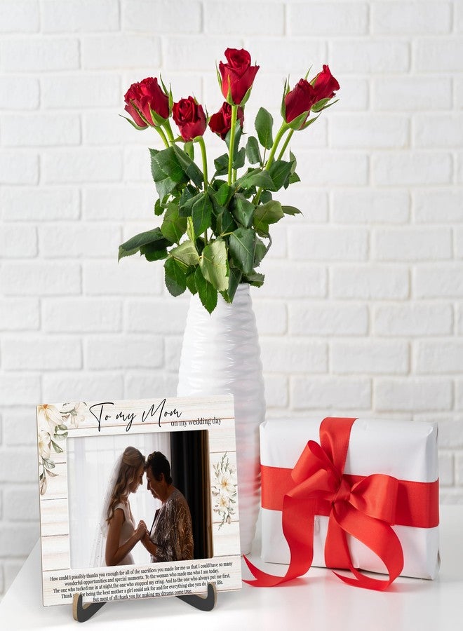 Zmyollo Mother Of The Bride Picture Frame, To My Mom On My Wedding Day - Wooden Tabletop Photo Frame With Stand, Mother Of Bride Gifts From Daughter, Thank You Gift For Mom, A14 - Image 5